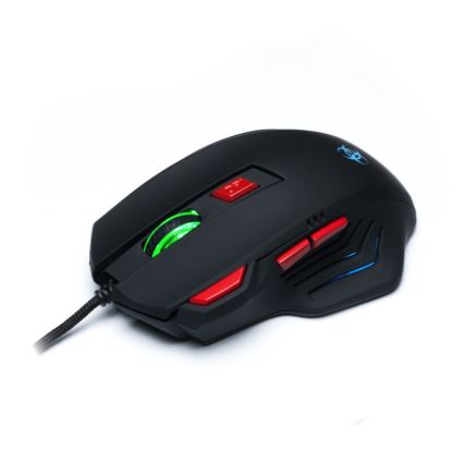 CONNECT IT CI-191 - Rato LED para jogos com fios 800/1600/2400/3200 DPI preto