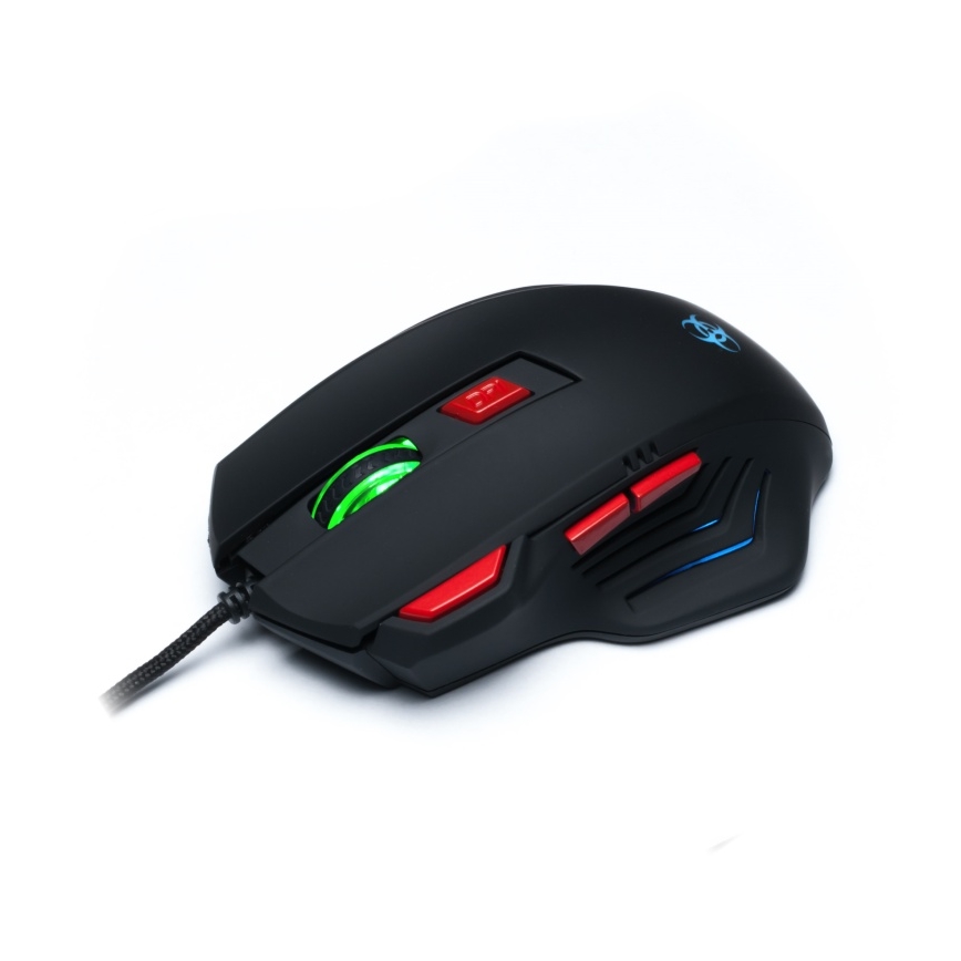 CONNECT IT CI-191 - Rato LED para jogos com fios 800/1600/2400/3200 DPI preto