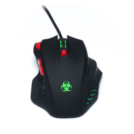 CONNECT IT CI-191 - Rato LED para jogos com fios 800/1600/2400/3200 DPI preto