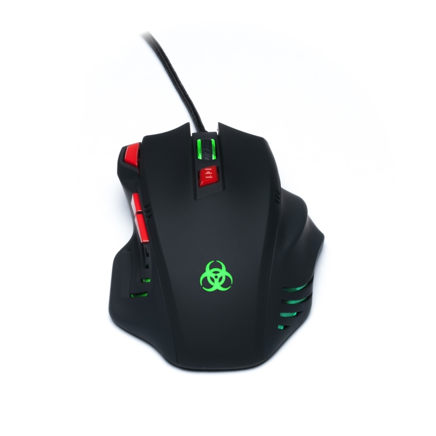 CONNECT IT CI-191 - Rato LED para jogos com fios 800/1600/2400/3200 DPI preto