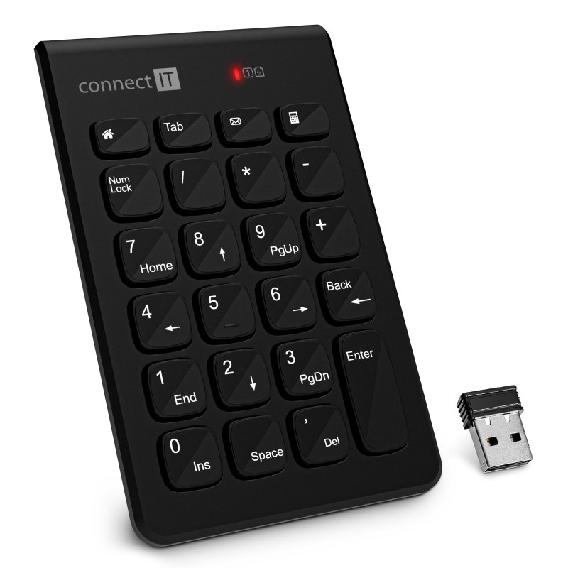 CONNECT IT CKB-0062-BK - Teclado numérico sem fios 1xAAA preto