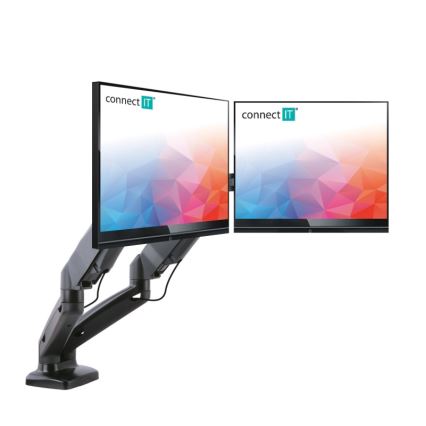 CONNECT IT CMF-3207-BK - Suporte universal para 2 monitores 13-27” preto
