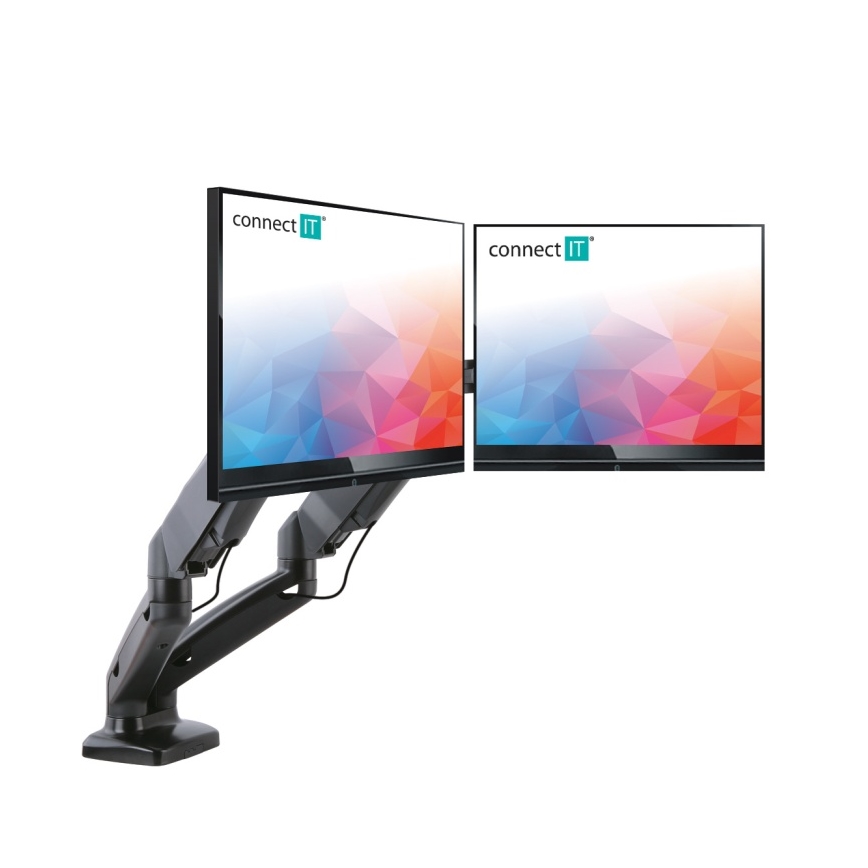 CONNECT IT CMF-3207-BK - Suporte universal para 2 monitores 13-27” preto