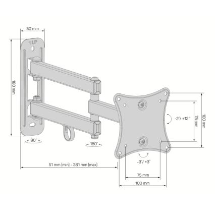 CONNECT IT CMH-2010-BK - Suporte de parede para TV 13-27” preto
