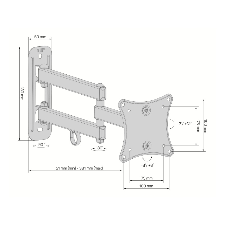 CONNECT IT CMH-2010-BK - Suporte de parede para TV 13-27” preto