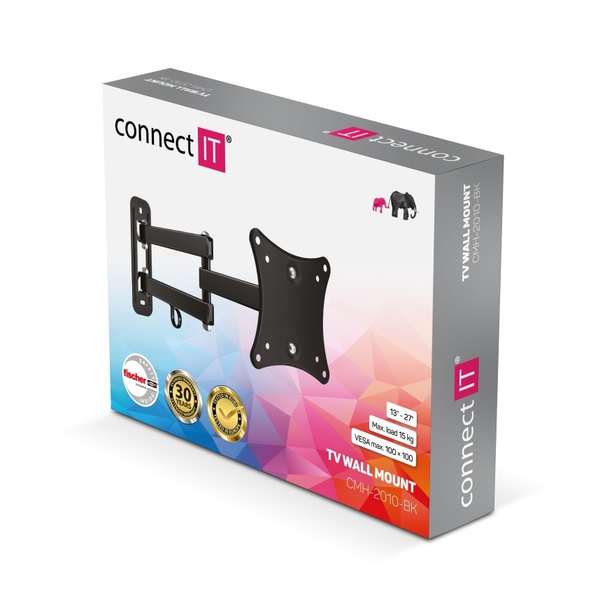 CONNECT IT CMH-2010-BK - Suporte de parede para TV 13-27” preto