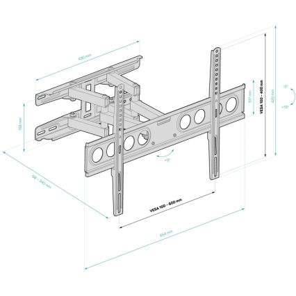 CONNECT IT CMH-7600-BK - Suporte de parede para TV 32-70” preto