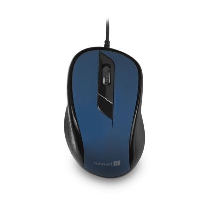CONNECT IT CMO-1200-BL - Rato com fios 1000 DPI preto/azul
