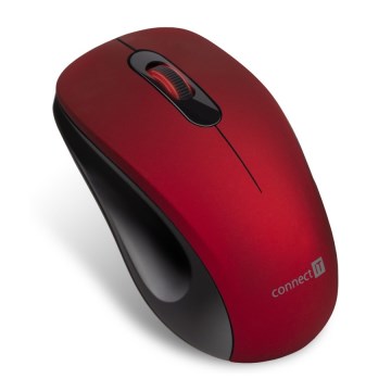 CONNECT IT CMO-2230-RD - Rato silencioso sem fios MUTE 1200 DPI 1xAA preto/vermelho