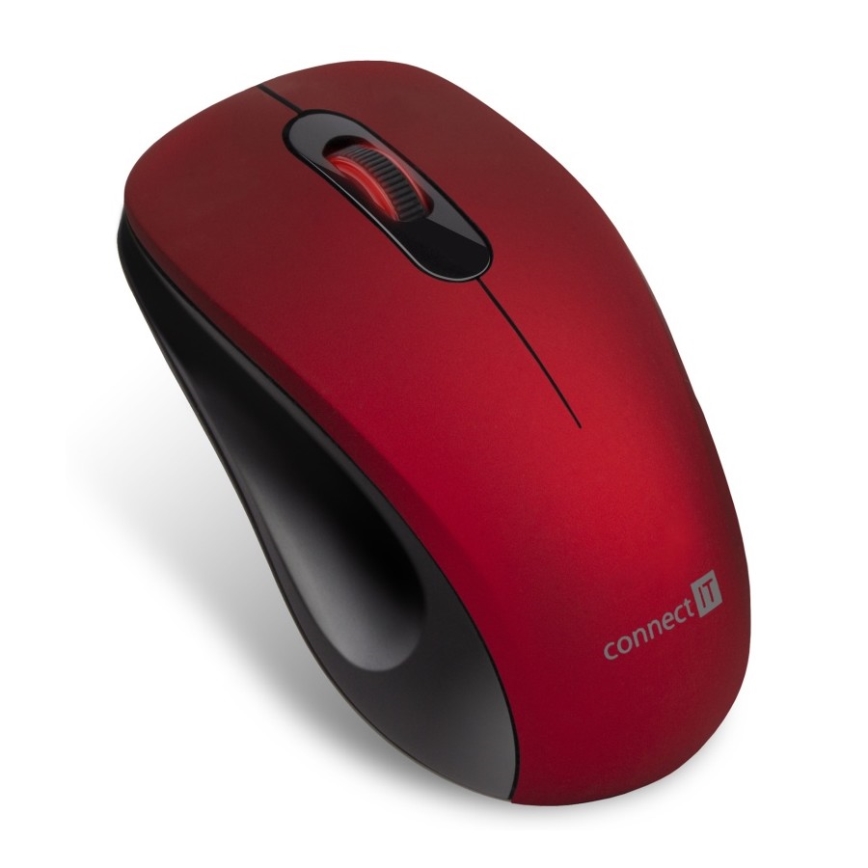 CONNECT IT CMO-2230-RD - Rato silencioso sem fios MUTE 1200 DPI 1xAA preto/vermelho