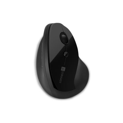 CONNECT IT CMO-2700-BK - Rato sem fios ergonómico 800/1200/1600 DPI 1xAA preto