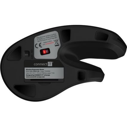 CONNECT IT CMO-2900-BK - Rato sem fios ergonómico 800/1200/1600 DPI 1xAA preto