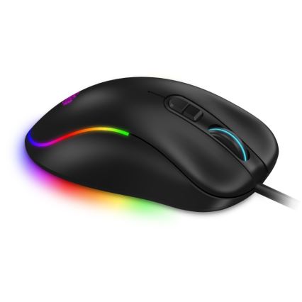 CONNECT IT CMO-3589-BK -  Rato LED RGB para jogos com fios 200-7200 DPI preto