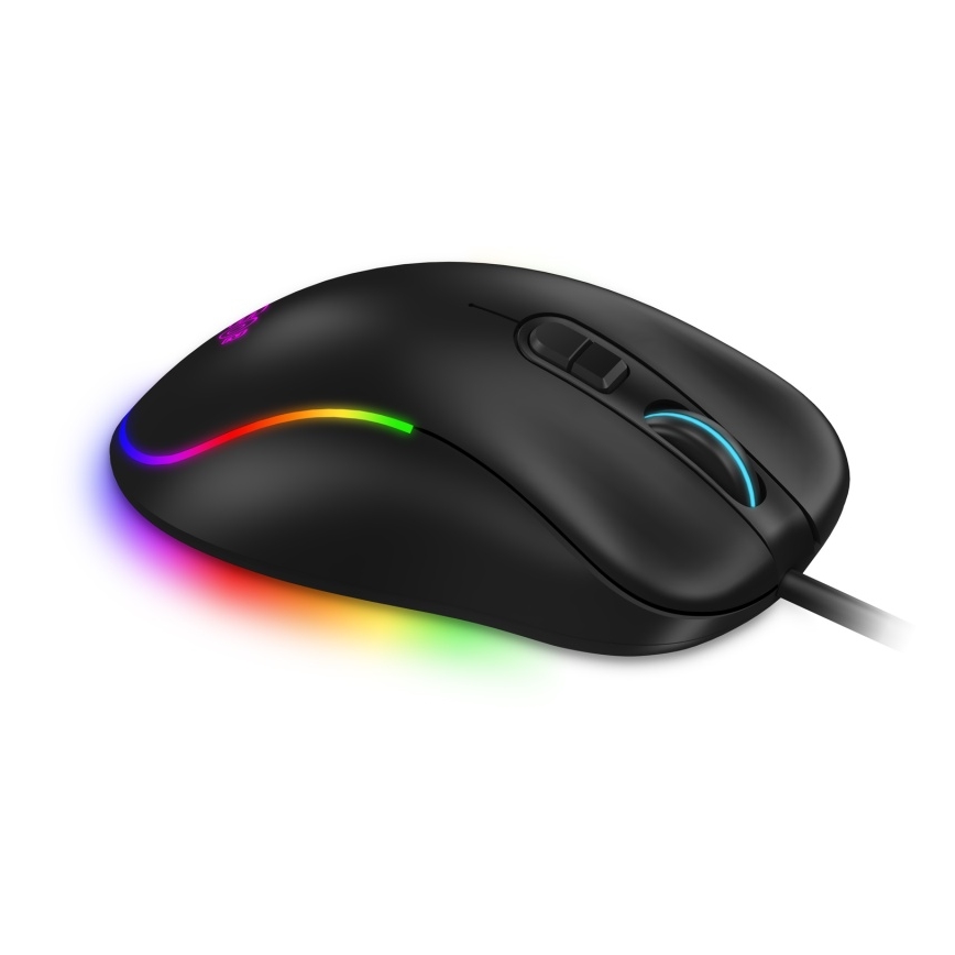 CONNECT IT CMO-3589-BK -  Rato LED RGB para jogos com fios 200-7200 DPI preto