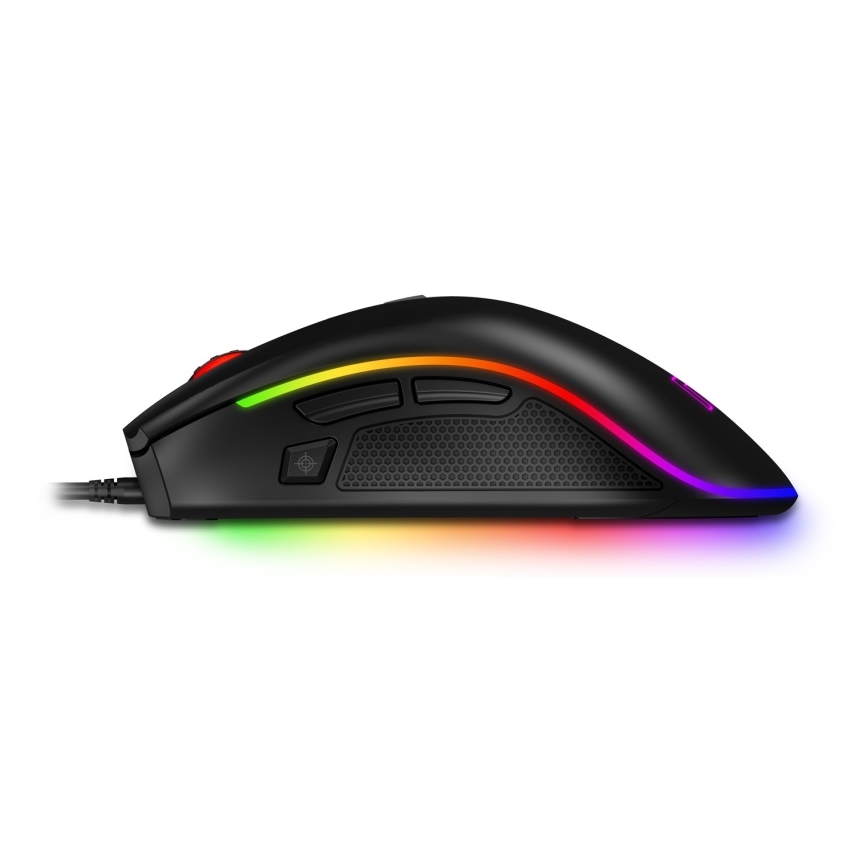 CONNECT IT CMO-3591-BK - Rato para jogos LED RGB com fios 500-7200 DPI preto