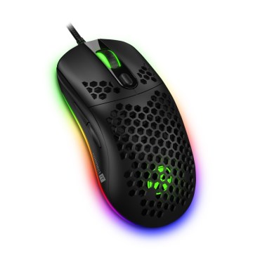 CONNECT IT CMO-5511-BK -Rato para jogos LED RGB com fios 200-12800 DPI preto