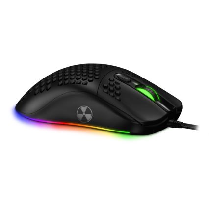 CONNECT IT CMO-5511-BK -Rato para jogos LED RGB com fios 200-12800 DPI preto