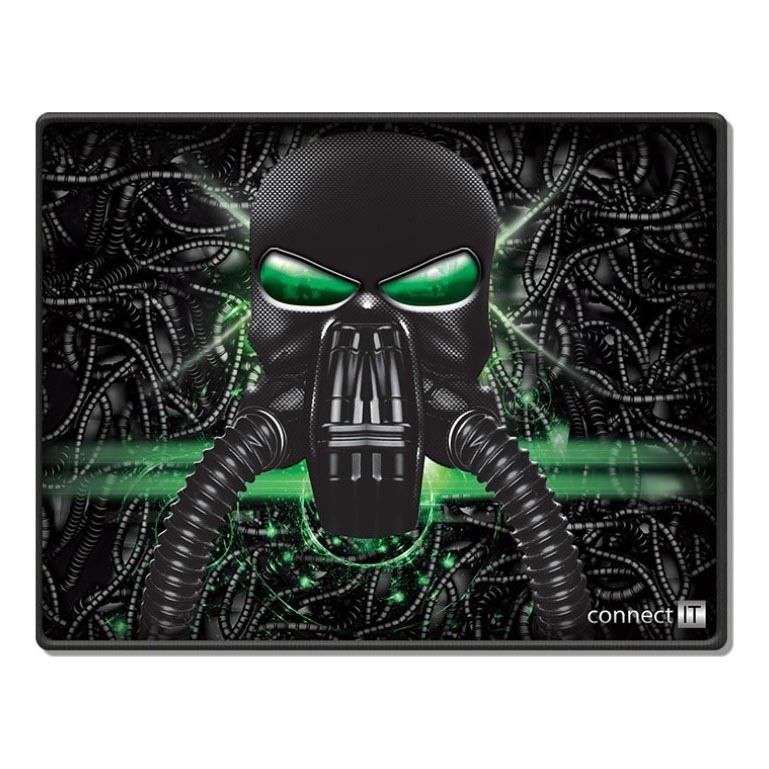 CONNECT IT CMP-1100-SM - Tapete para o rato 32x24,5 cm preto/verde