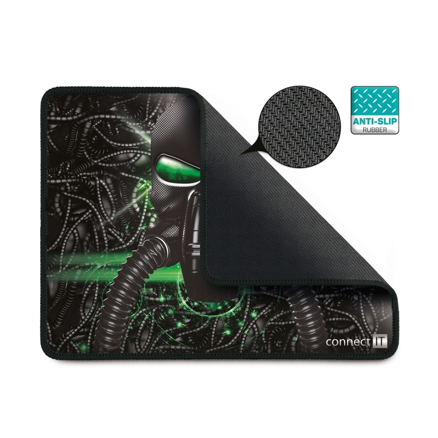 CONNECT IT CMP-1100-SM - Tapete para o rato 32x24,5 cm preto/verde