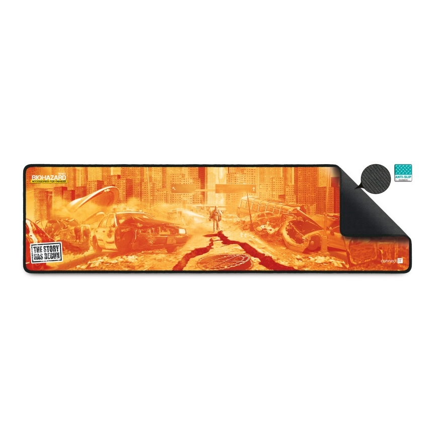 CONNECT IT CMP-1140-LG - Tapete para teclado e rato 88,6x24,5 cm laranja