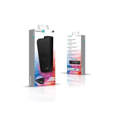 CONNECT IT CMP-2500-LG - Tapete para teclado e rato com Qi carregamento sem fios 80x30 cm preto