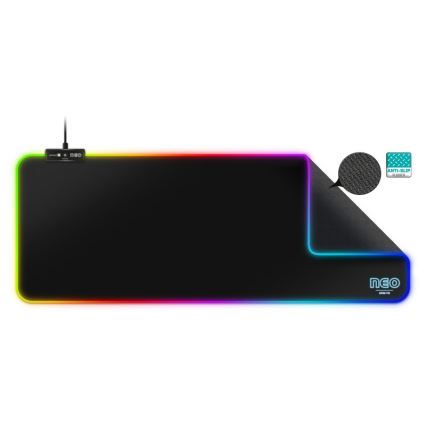CONNECT IT CMP-3100-LG - Teclado e tapete de rato gaming LED RGB 80x30 cm preto