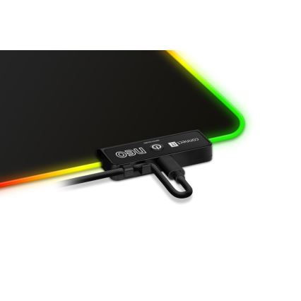 CONNECT IT CMP-3100-LG - Teclado e tapete de rato gaming LED RGB 80x30 cm preto