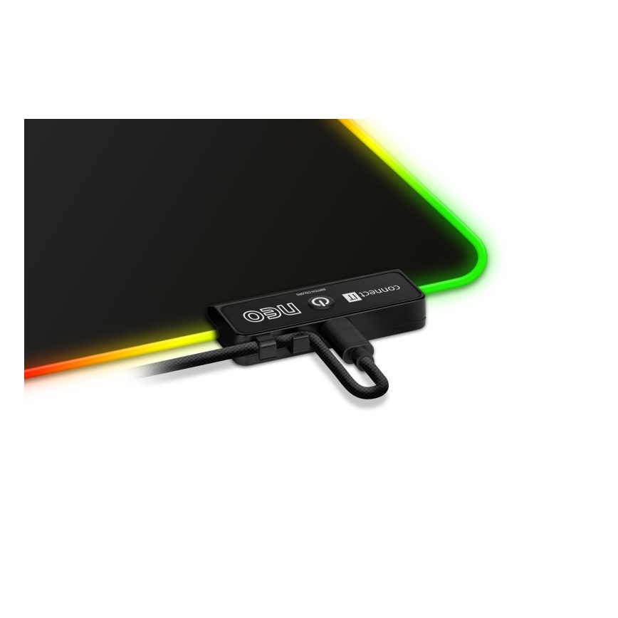 CONNECT IT CMP-3100-LG - Teclado e tapete de rato gaming LED RGB 80x30 cm preto