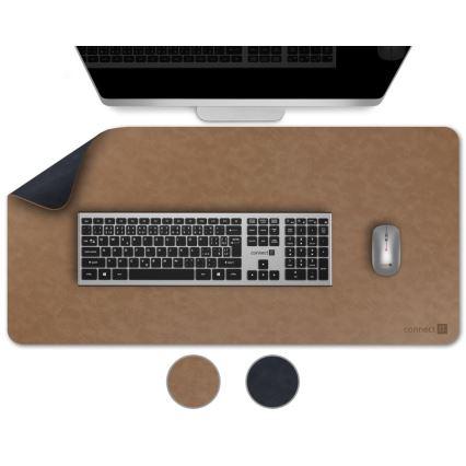CONNECT IT CMP-4040-LG - Tapete reversível para teclado e rato 90x40 cm azul/castanho