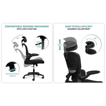 CONNECT IT COC-2500-BK - Cadeira de escritório ForHealth DeltaPro preto