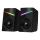 CONNECT IT CSP-1100-BK - CONJUNTO 2x Colunas LED RGB Gaming 6W/5V preto