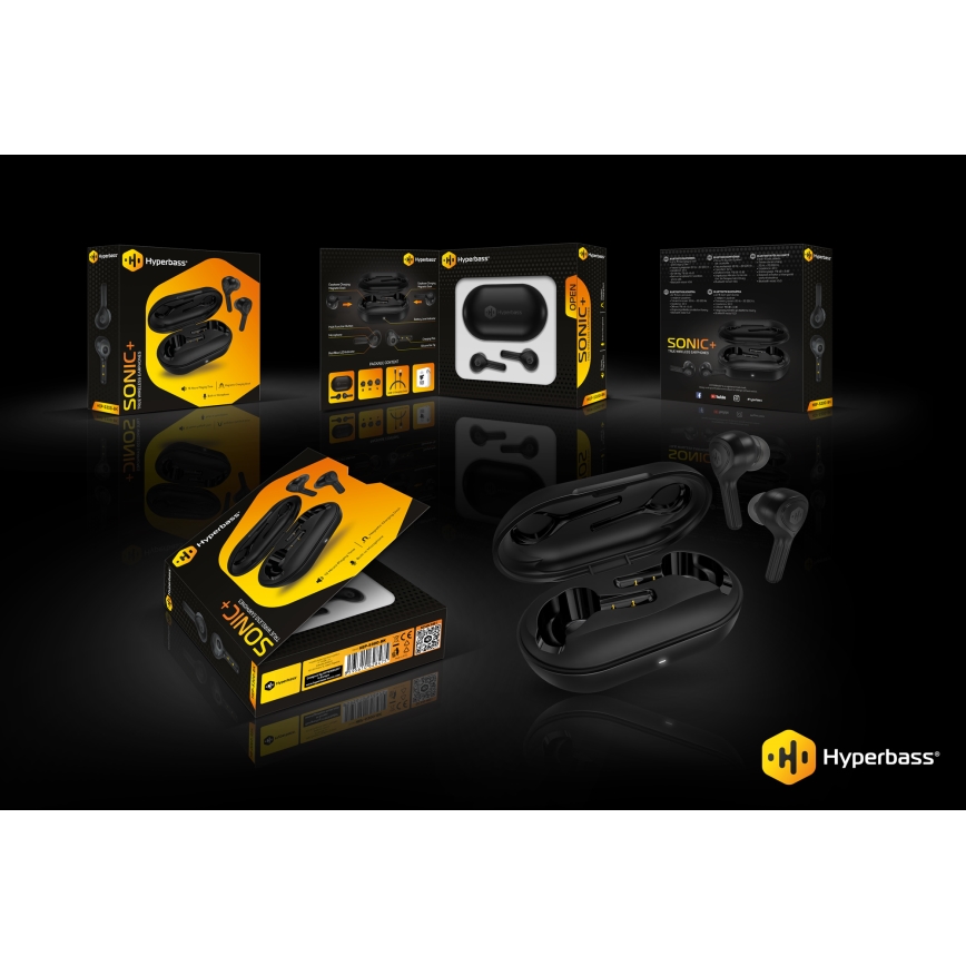 CONNECT IT HEP-5300-BK - Sem fios earphones com um microfone 300 mAh preto