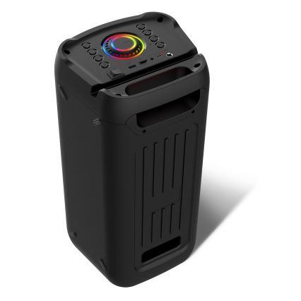 CONNECT IT HSP-3050-BK - Coluna LED sem fios com microfone 60W/5V 4500 mAh preto + comando