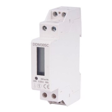 Contador de eletricidade digital monofásico para carril DIN DDM30SC