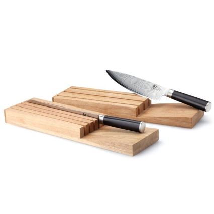 Continenta C30518 - Organizador de facas 39x11x3,5 cm borracha de figueira