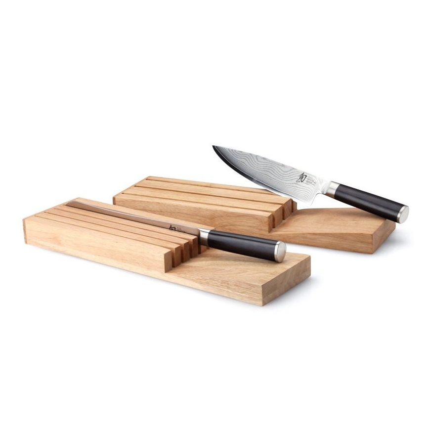 Continenta C30518 - Organizador de facas 39x11x3,5 cm borracha de figueira