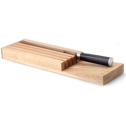 Continenta C30518 - Organizador de facas 39x11x3,5 cm borracha de figueira