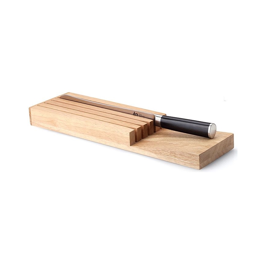 Continenta C30518 - Organizador de facas 39x11x3,5 cm borracha de figueira