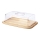 Continenta C3072 - Tábua de cortar de cozinha com uma tampa 38,5x25,5 cm de borracha de figueira
