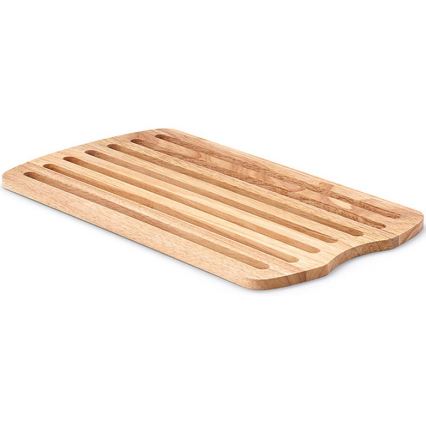 Continenta C3078 - Tábua de cortar pão de cozinha 45x26 cm borracha de figueira