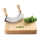 Continenta C3126 - Tábua de cortar de cozinha para faca curva 22,5x22,5 cm borracha de figueira