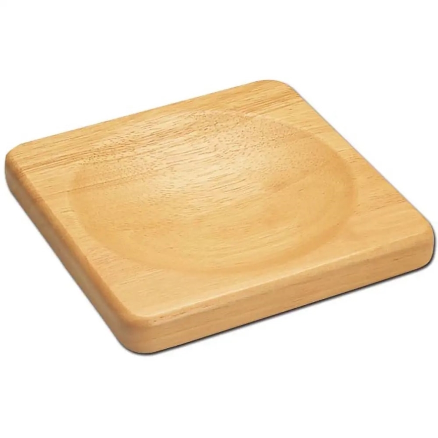 Continenta C3126 - Tábua de cortar de cozinha para faca curva 22,5x22,5 cm borracha de figueira