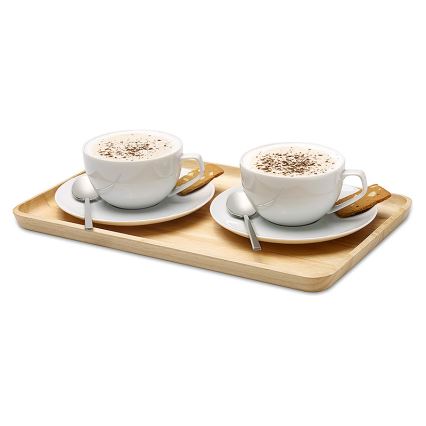 Continenta C3287 - Tabuleiro de servir 34x21 cm de borracha de figueira
