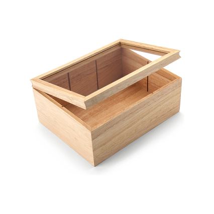 Continenta C3290 - Caixa para saquinhos de chá 23x17,5 cm borracha de figueira
