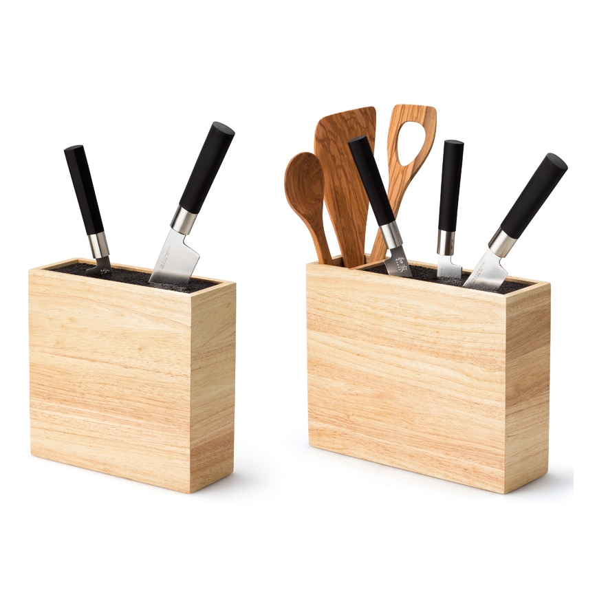 Continenta C3315 - Suporte para facas com inserção flexível e compartimento 27,5x9x21,5 cm