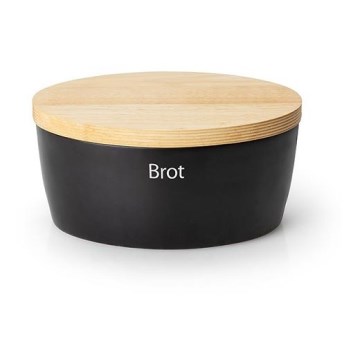 Continenta C3731 - Caixa de pão com tampa 27x20x13,5 cm borracha de figueira