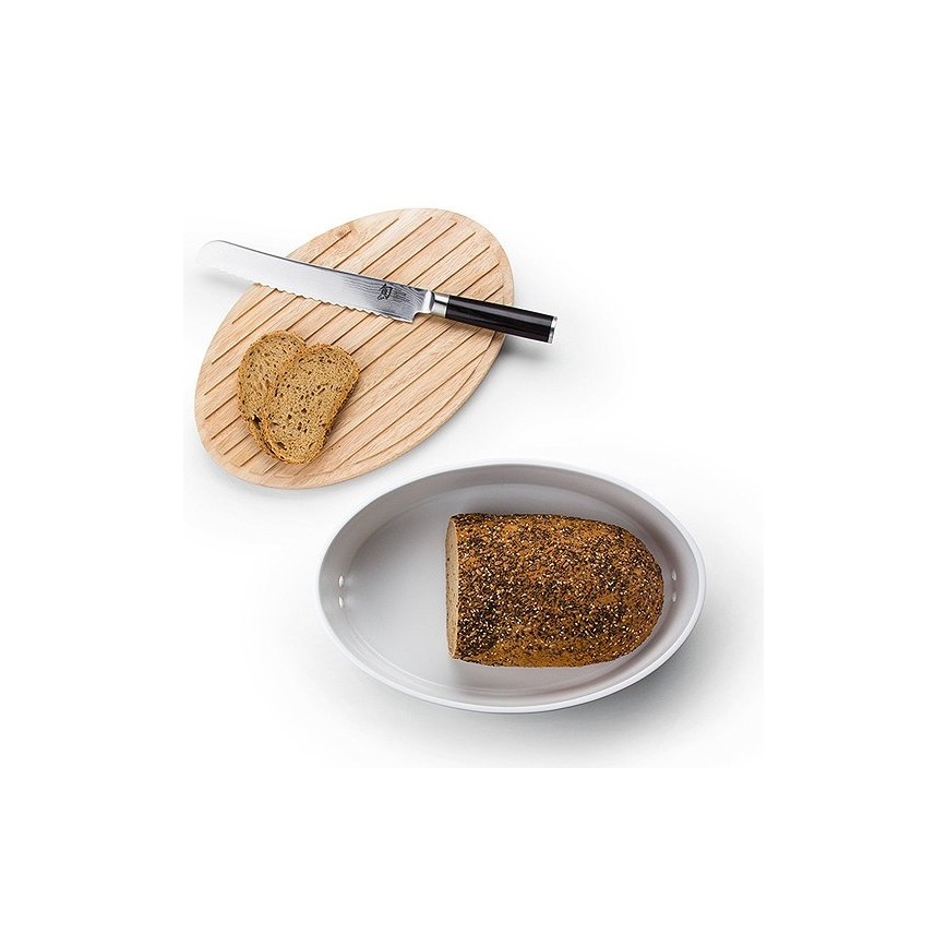 Continenta C3930 - Caixa de pão 13,5x30 cm branco/ bege