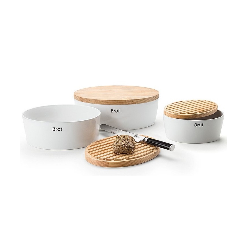 Continenta C3930 - Caixa de pão 13,5x30 cm branco/ bege