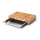 Continenta C4026 - Tábua de cortar de cozinha com taça 39x27 cm de borracha de figueira