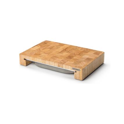 Continenta C4026 - Tábua de cortar de cozinha com taça 39x27 cm de borracha de figueira